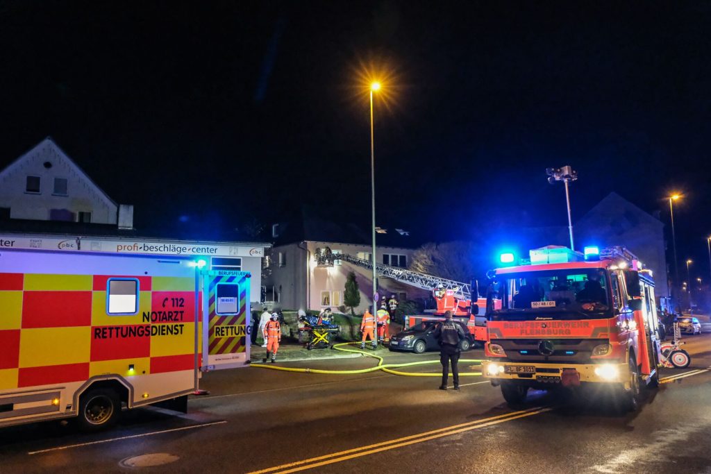 Wohnungsbrand in Mehrfamilienhaus in Jürgensby